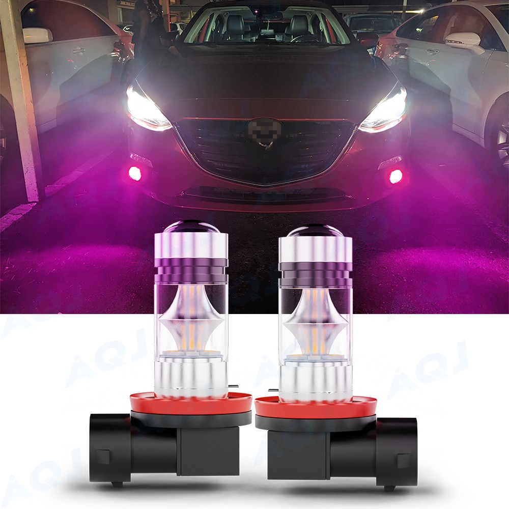 For Toyota Corolla 2009-2015 2016 – 2PC Pink Purple LED Fog Light Lamp Bulbs Kit