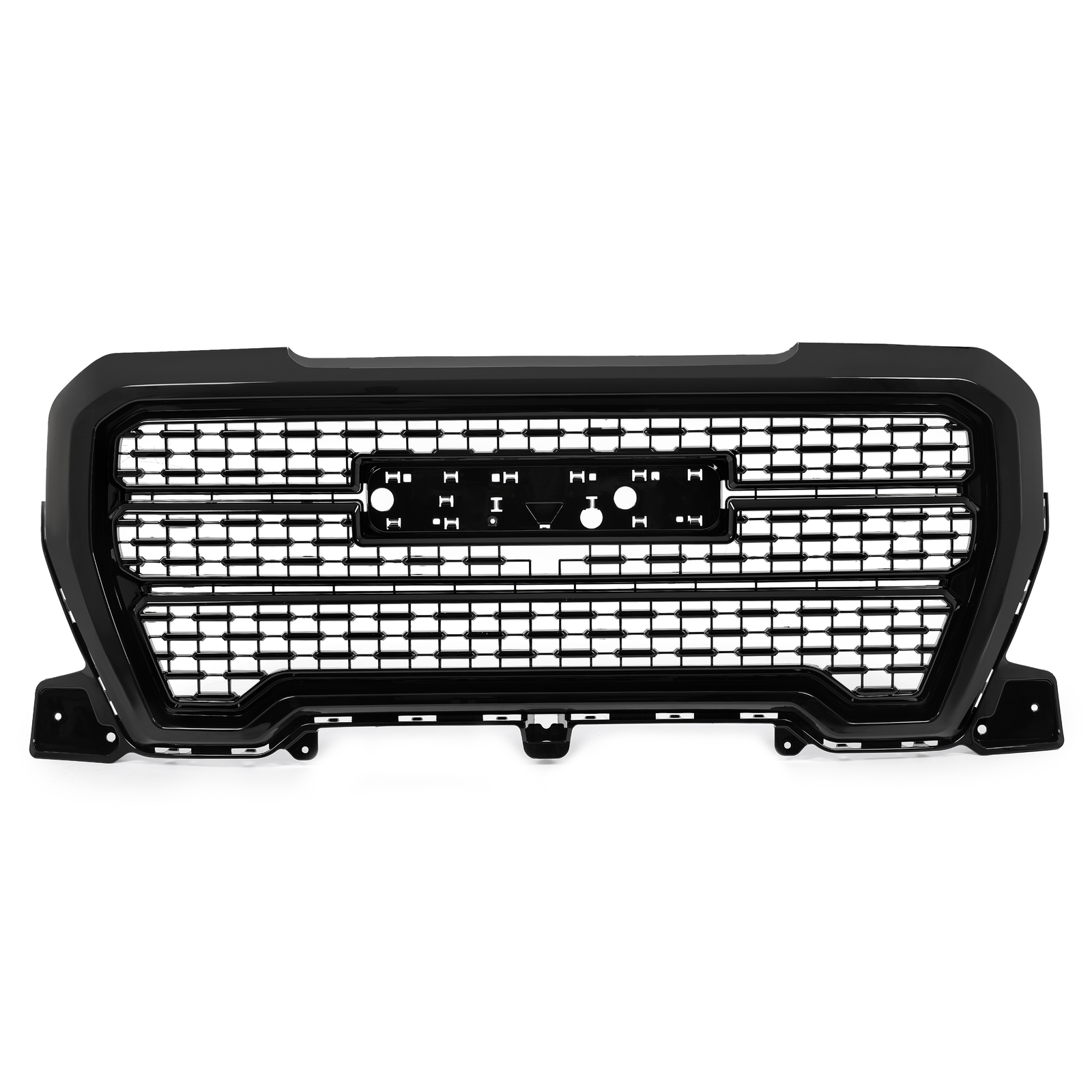 Gloss Black Front Upper Grille ABS Grill For GMC Sierra 1500 Denali 2019-2021