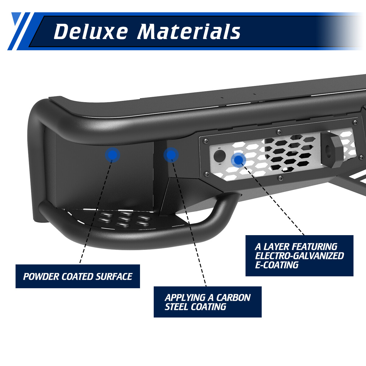 Rear Bumper Silver Painted Replacement Heavy Duty Steel For 2006-2014 Ford F150