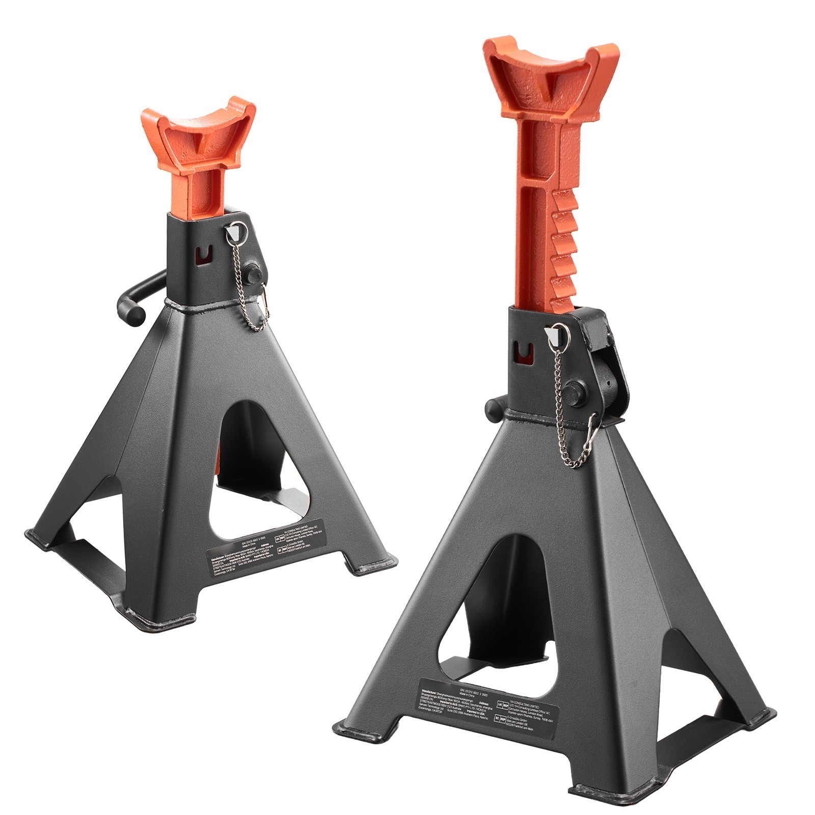 KFFKFF 6 Ton Jack Stands, Adjustable Heavy Duty Steel, 1 Pair