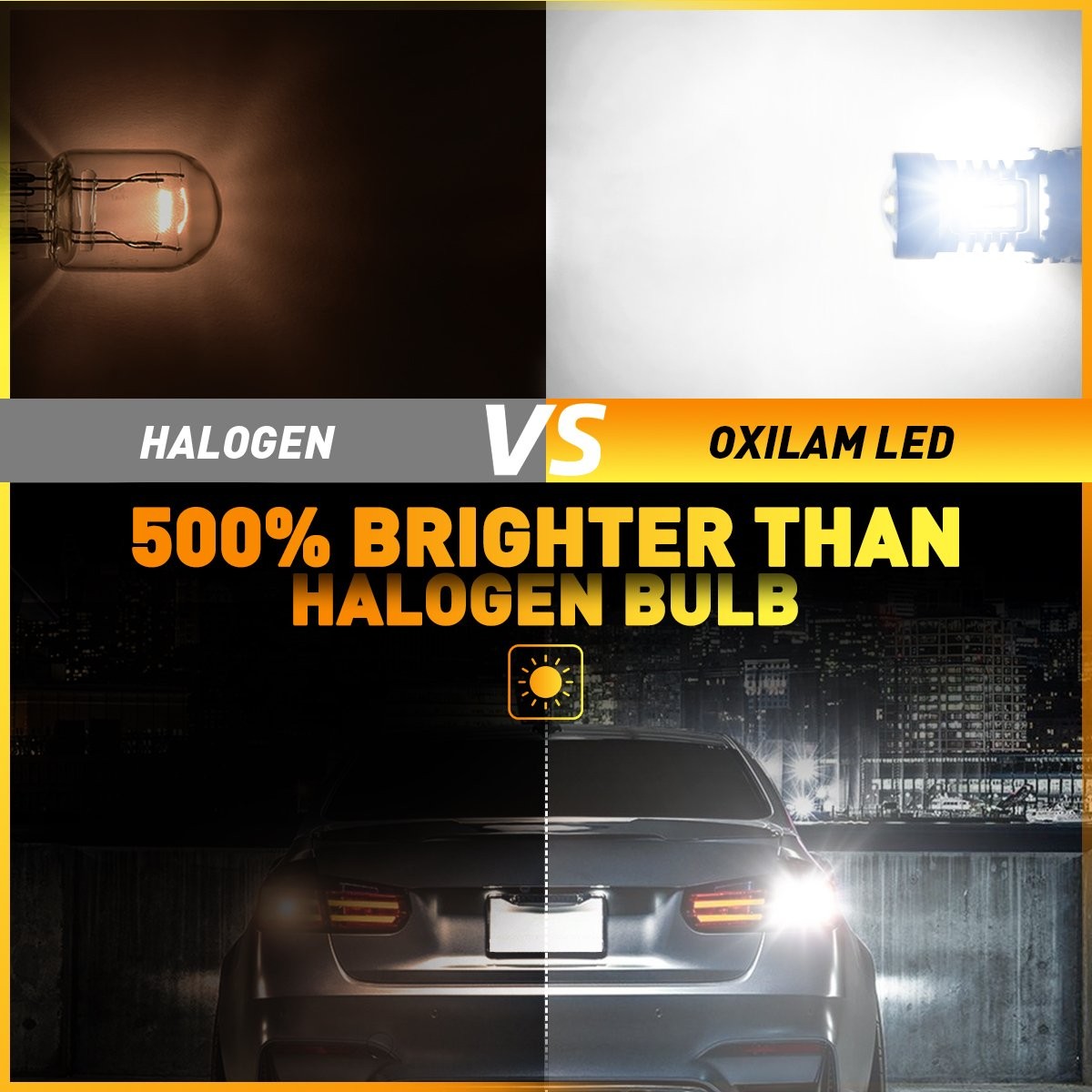 OXILAM 7444 LED DRL Light Bulbs White 6500K Super Bright 2400LM Upgrade 2-10X