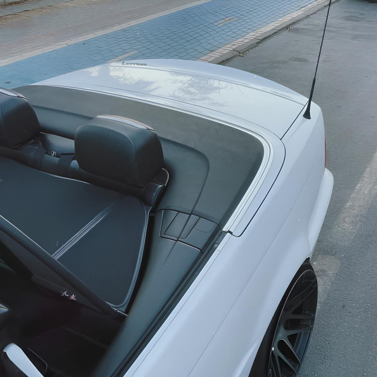 BMW E46 convertible cabrio rear trunk spoiler lip CSL black smooth abs plastic
