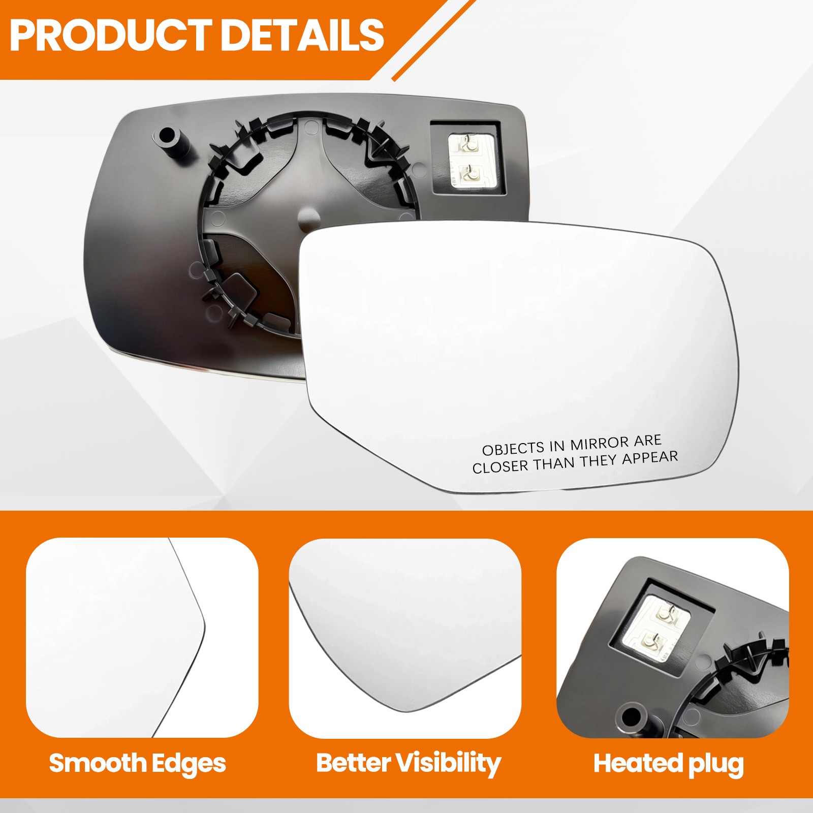Mirror Glass Heated Passenger&Driver For 2013 2014 2015 2016-2017 Honda Accord