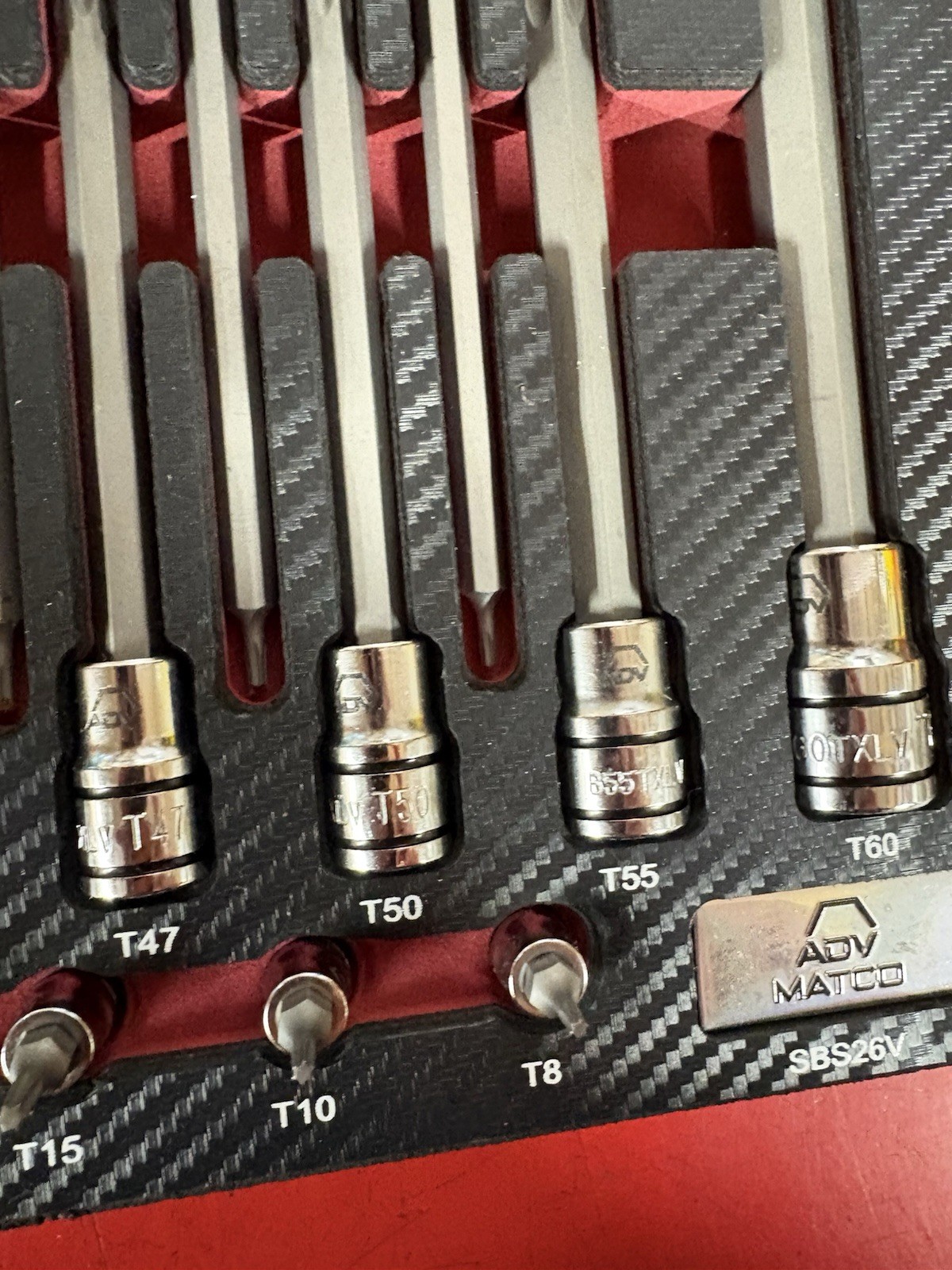 New Matco Torx Bit Socket Set 1/4, 3/8 And 1/2 SBS26V