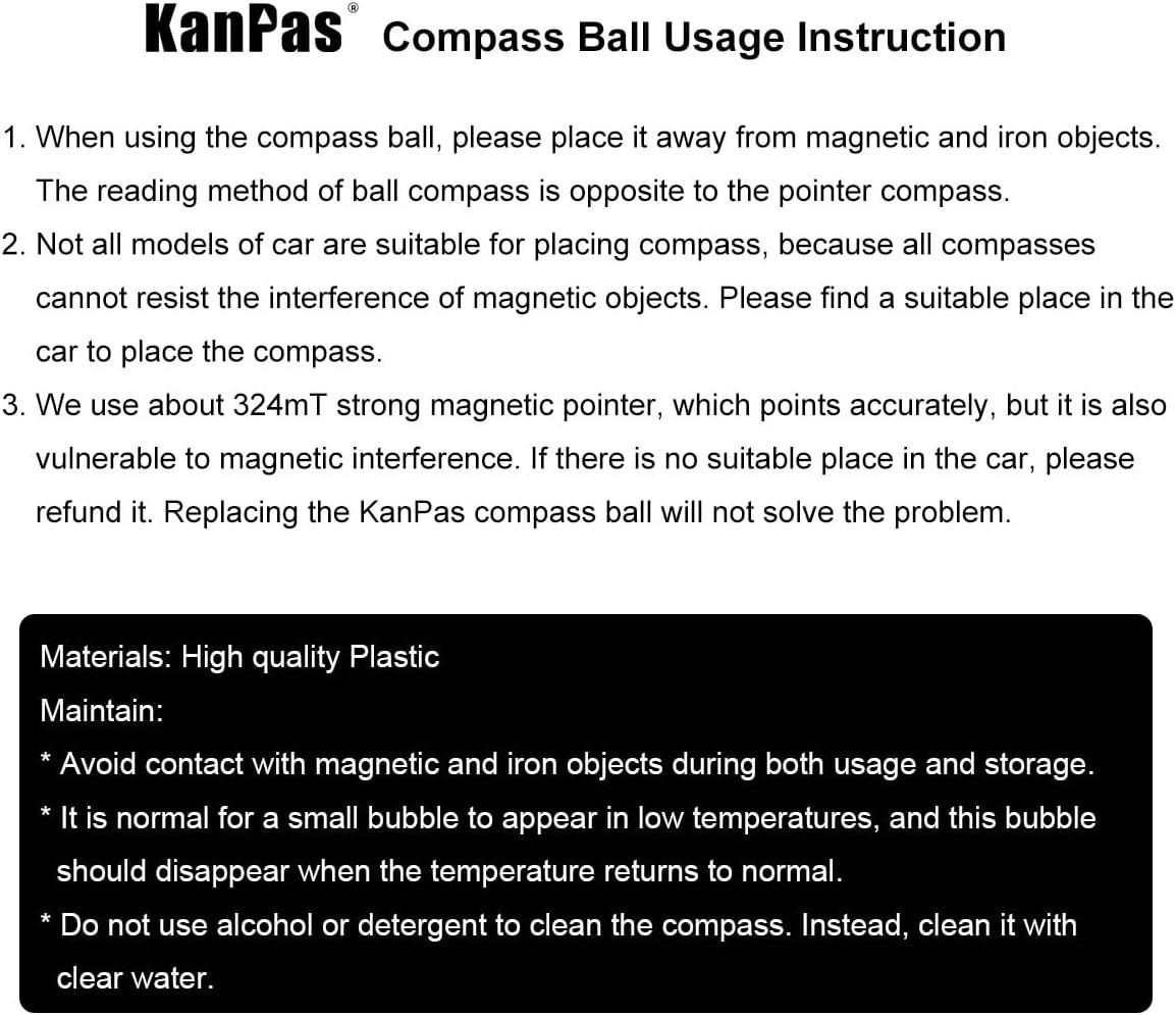 Versatile Waterproof Compass Ball for Cars & Boats – Easy Installation Included