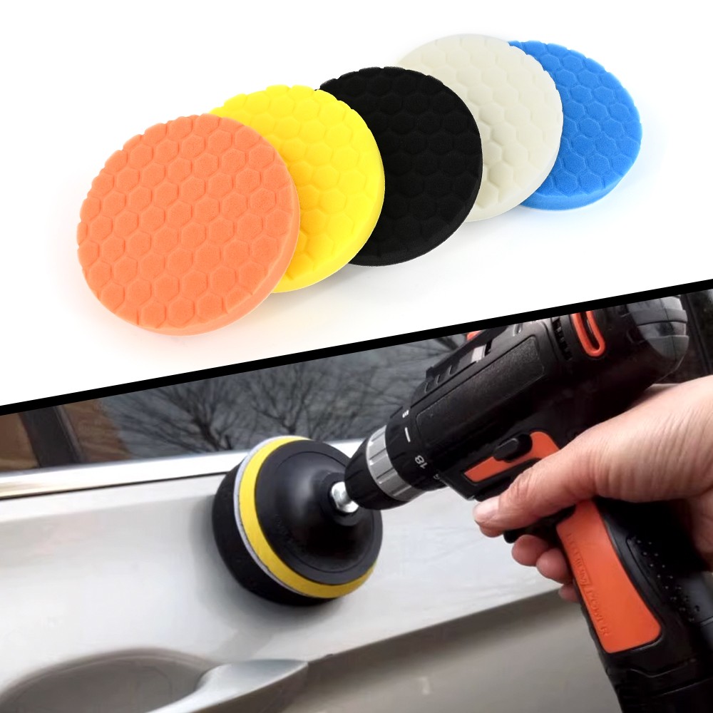5PCS 6inch Polishing Pad Car Polisher Foam Buffer Waxing Finishing Buffing Wheel