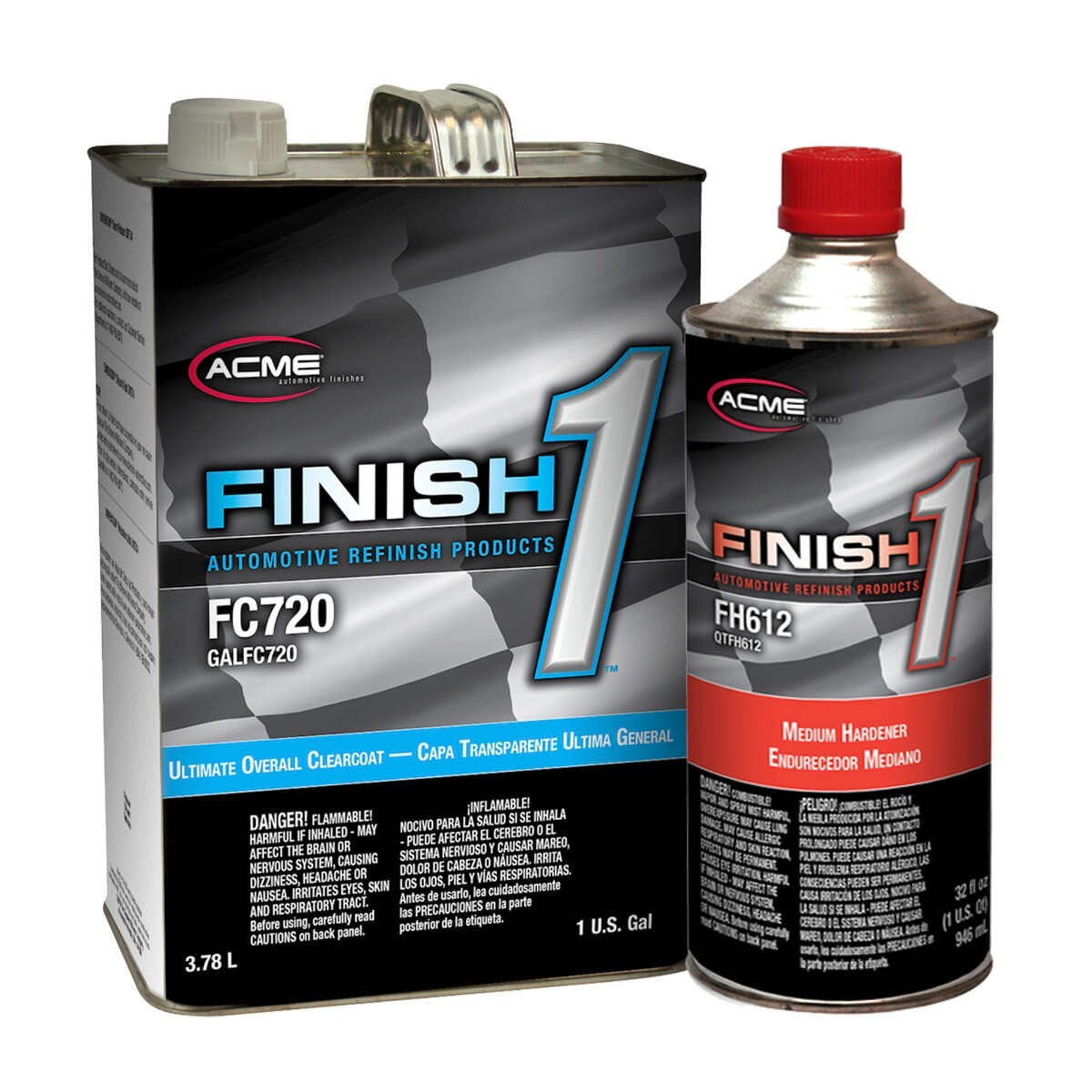 Acme FC720-1 Ultimate Overall Clearcoat Gallon Kit w/ Finish 1 Medium Hardener