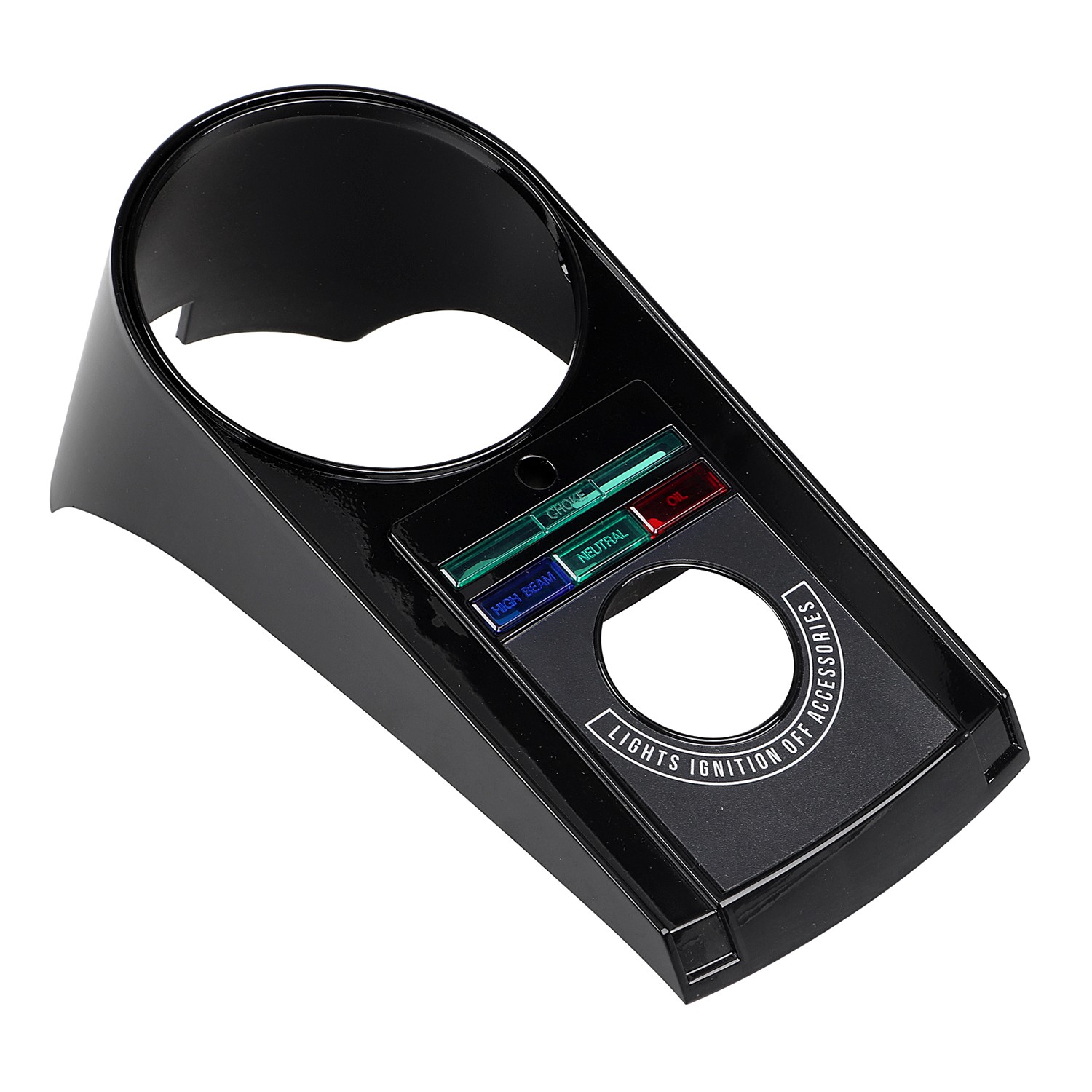 Black ABS Plastic Front Speedo Dash Panel Cover Kit For Harley Electra Glide FLH