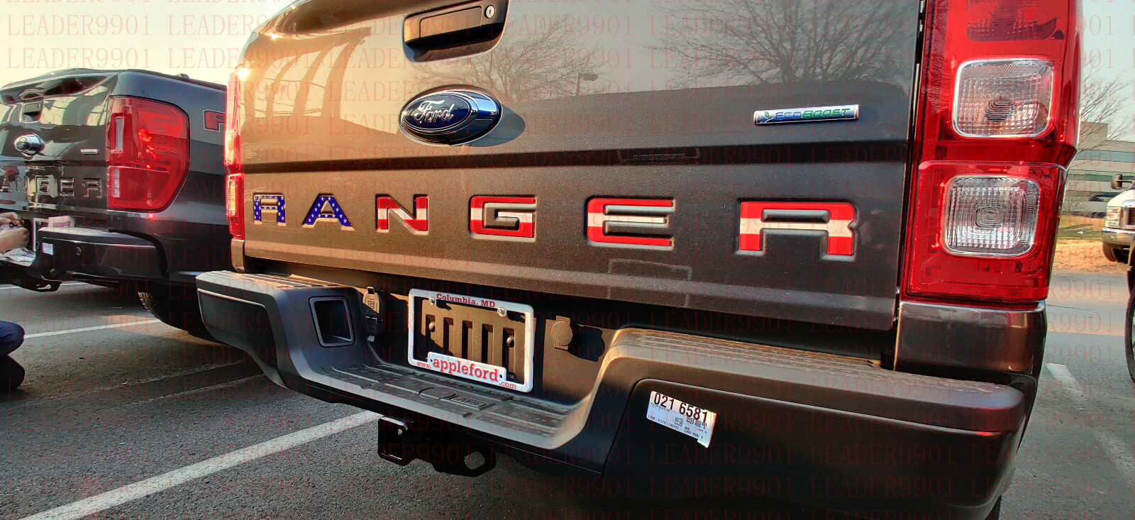 US Flag Tailgate Letters ABS Plastic Inserts for 2019-2022 Ford Ranger 0.1IN