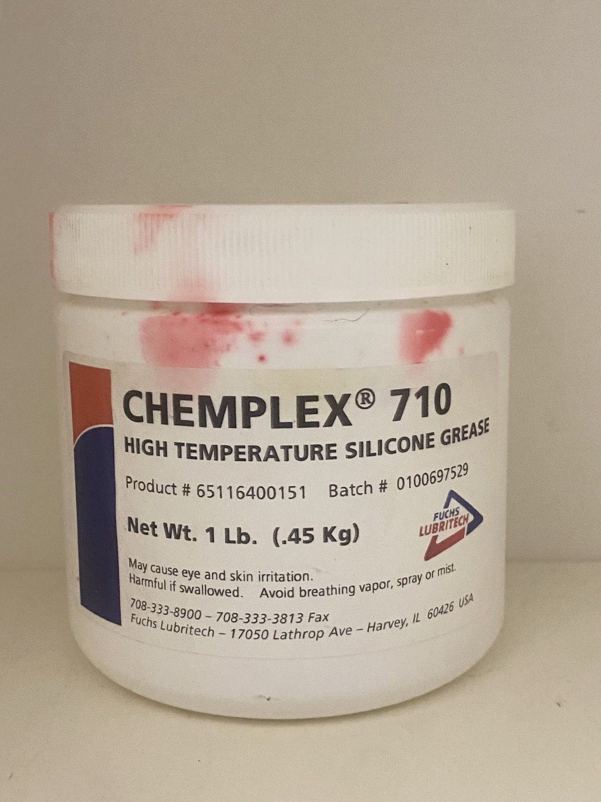 CHEMPLEX 710 High Temperature Silicone Grease 1 lb. Can FREE SHIPPING