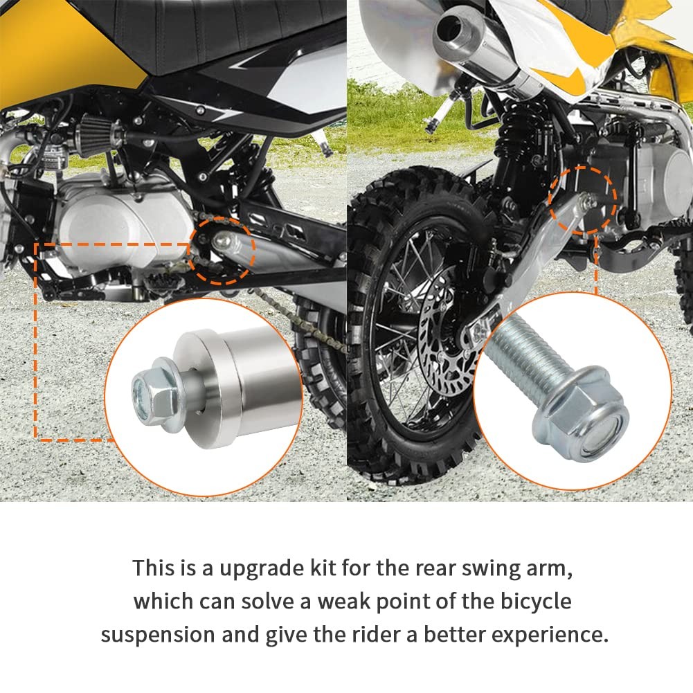 AUTOVIC Swing Arm Bolt Bushing Kit Stainless Steel Bearing Silver