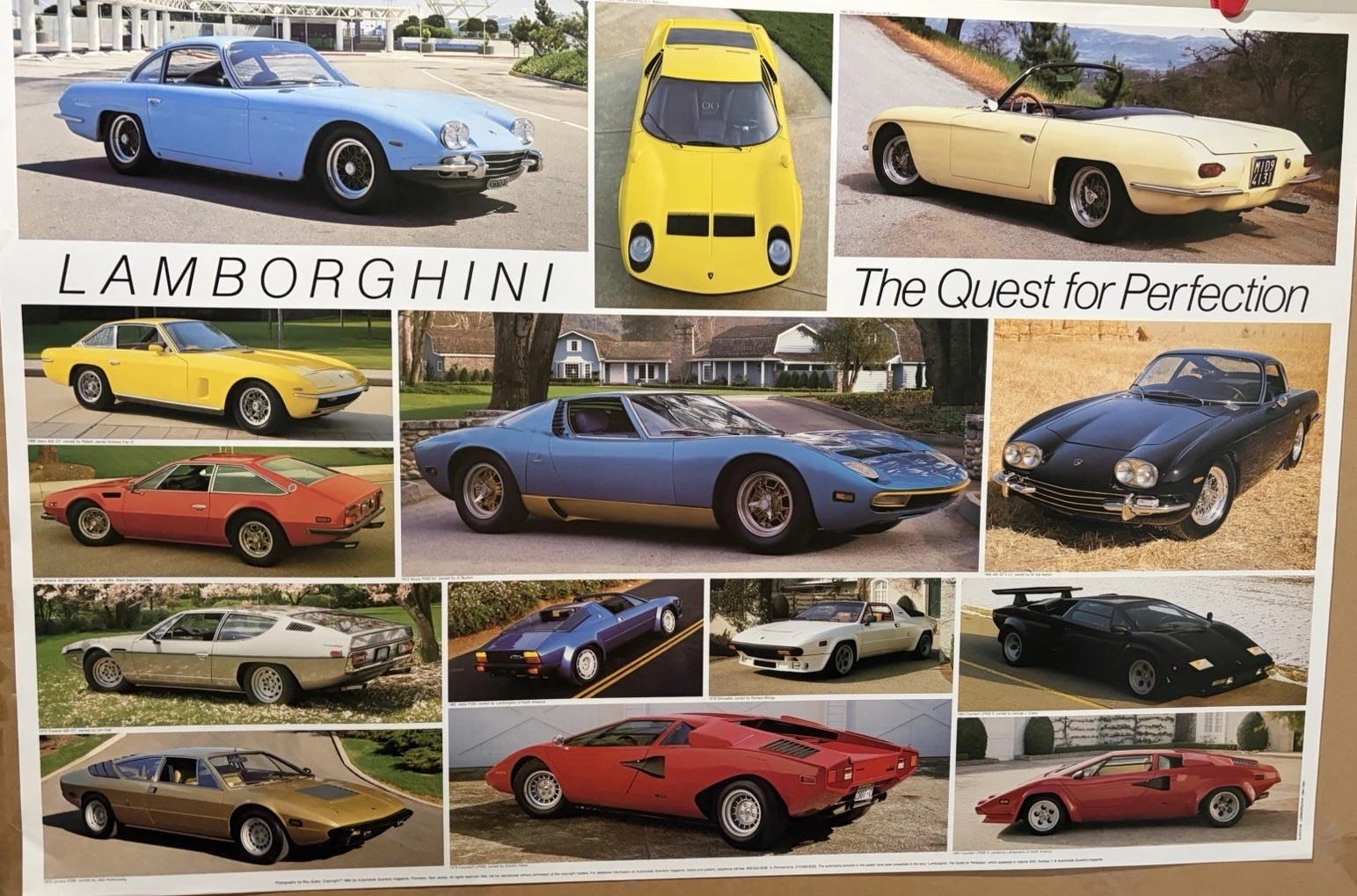 Body By Lamborghini High Fidelity By Alpine Original 1981+2 Free Car Poster!LQQK