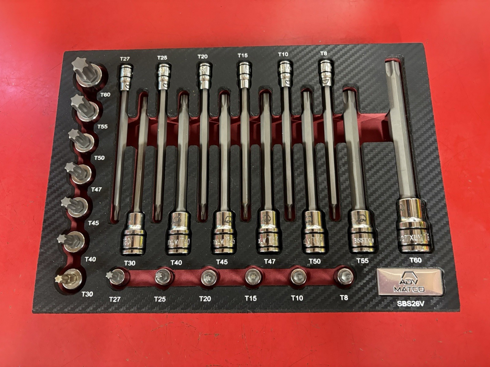 New Matco Torx Bit Socket Set 1/4, 3/8 And 1/2 SBS26V