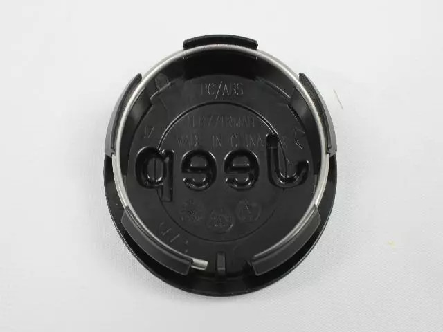 1LB77DX8AC Gloss Black Center Cap Jeep (2012-2024) Mopar OEM