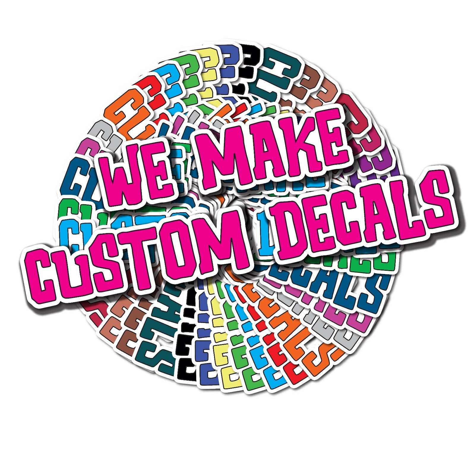 Custom decal 3M sticker label personalized text customized business logo graphic