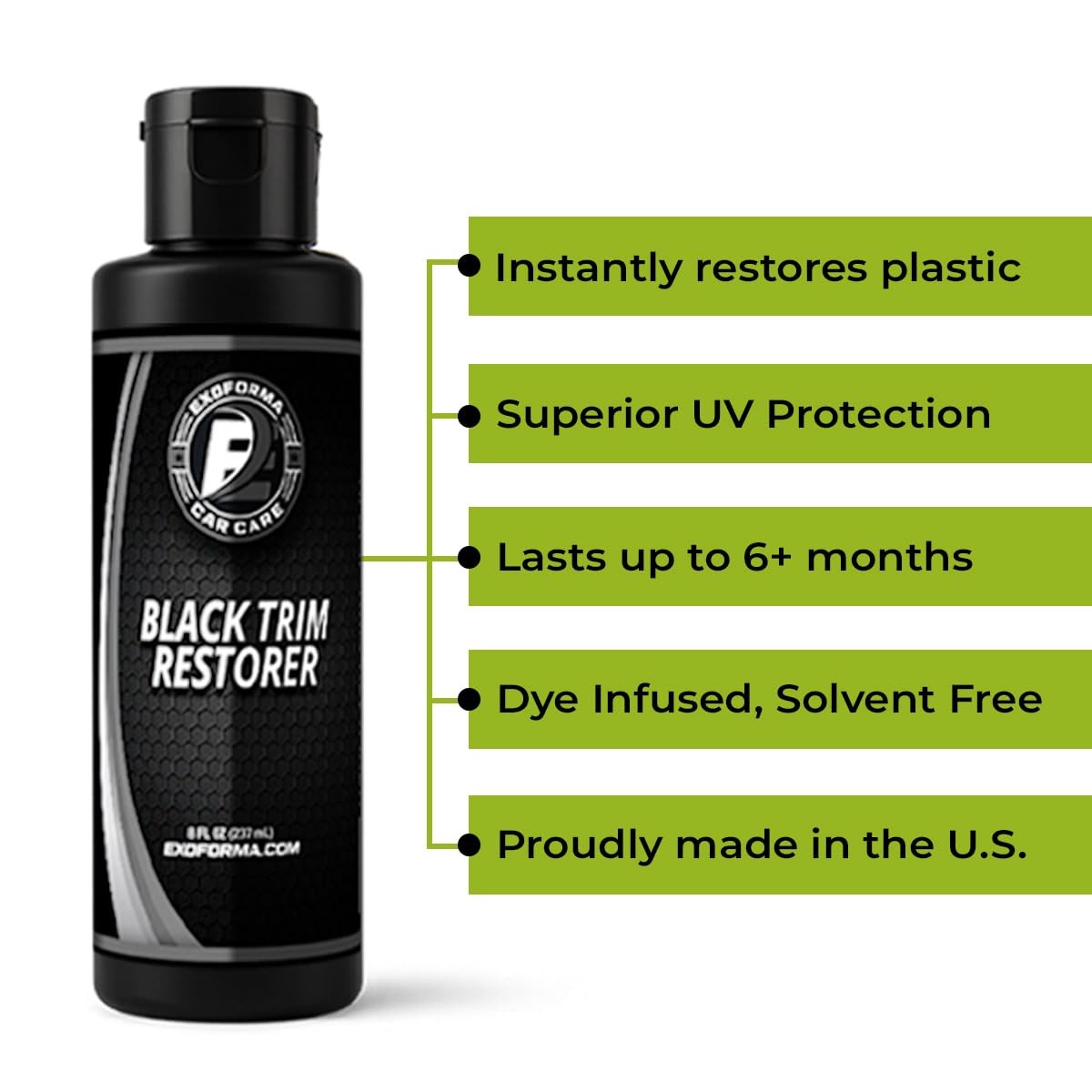 ExoForma Black Trim Restorer – Lasts 6+ Months, 4 Fl Oz (Pack of 1),