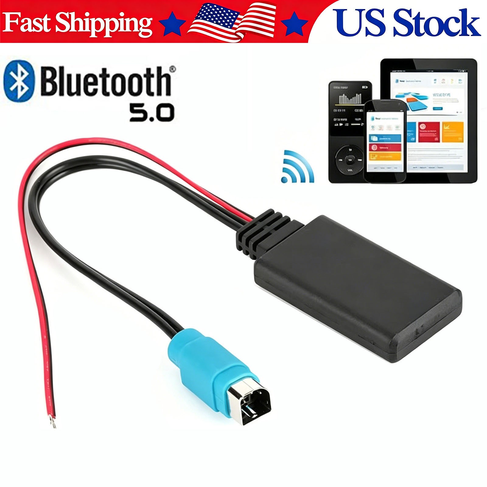 Bluetooth 5.0 Adapter AUX ALPINE CDE-9882Ri IDA-X100 IDA-X100M IDA-X200 KCE-236B