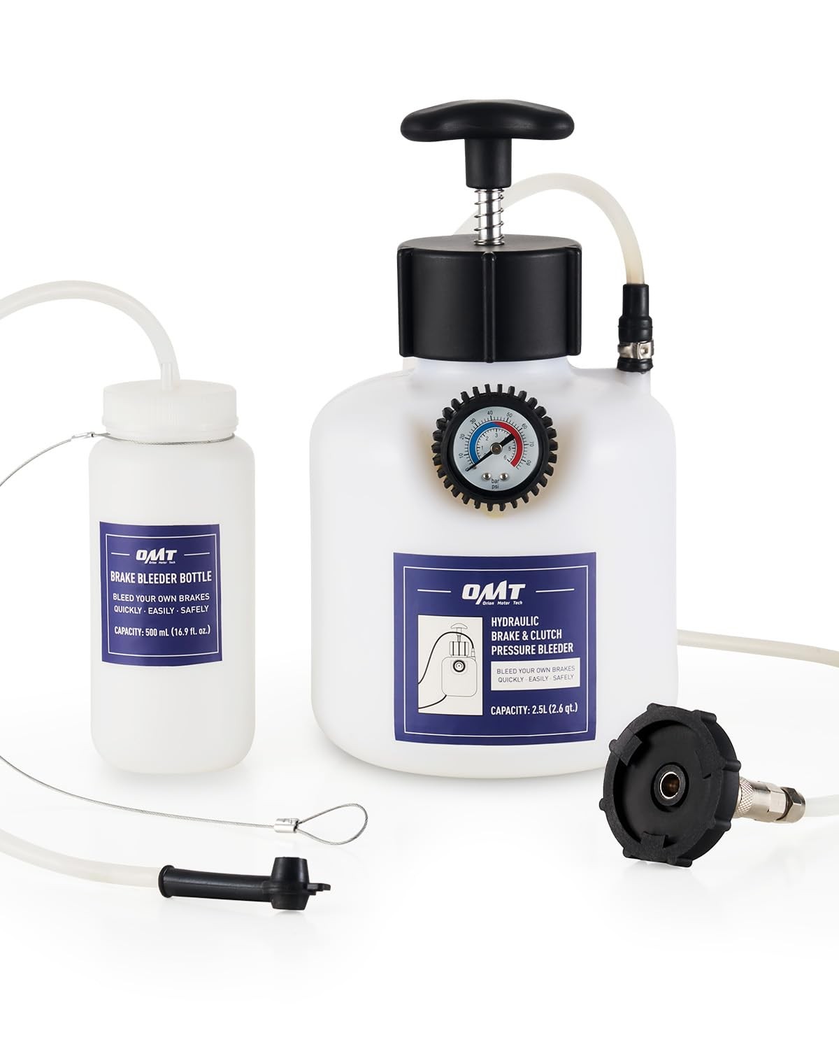 Orion Motor Tech Pressure Bleeder, 2.5L 49.5mm Adapter, blue&white