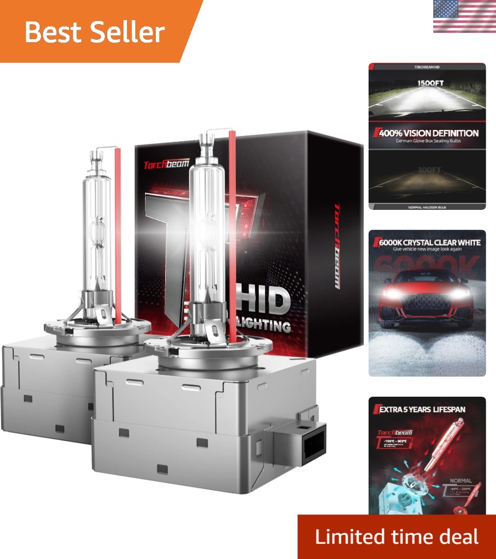 Upgrade Your Drive: D1R HID Headlights, 6000K Diamond White, 50,000 Hours Life