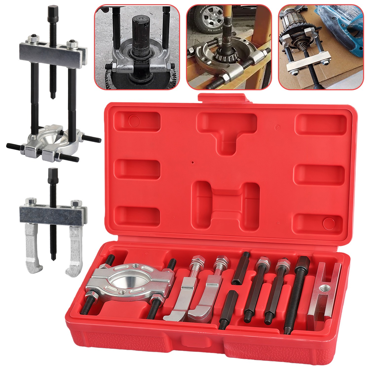 9pcs Bearing Puller Separator Set 15-58mm Pull Out Jaw Gear Pulley Removal USA