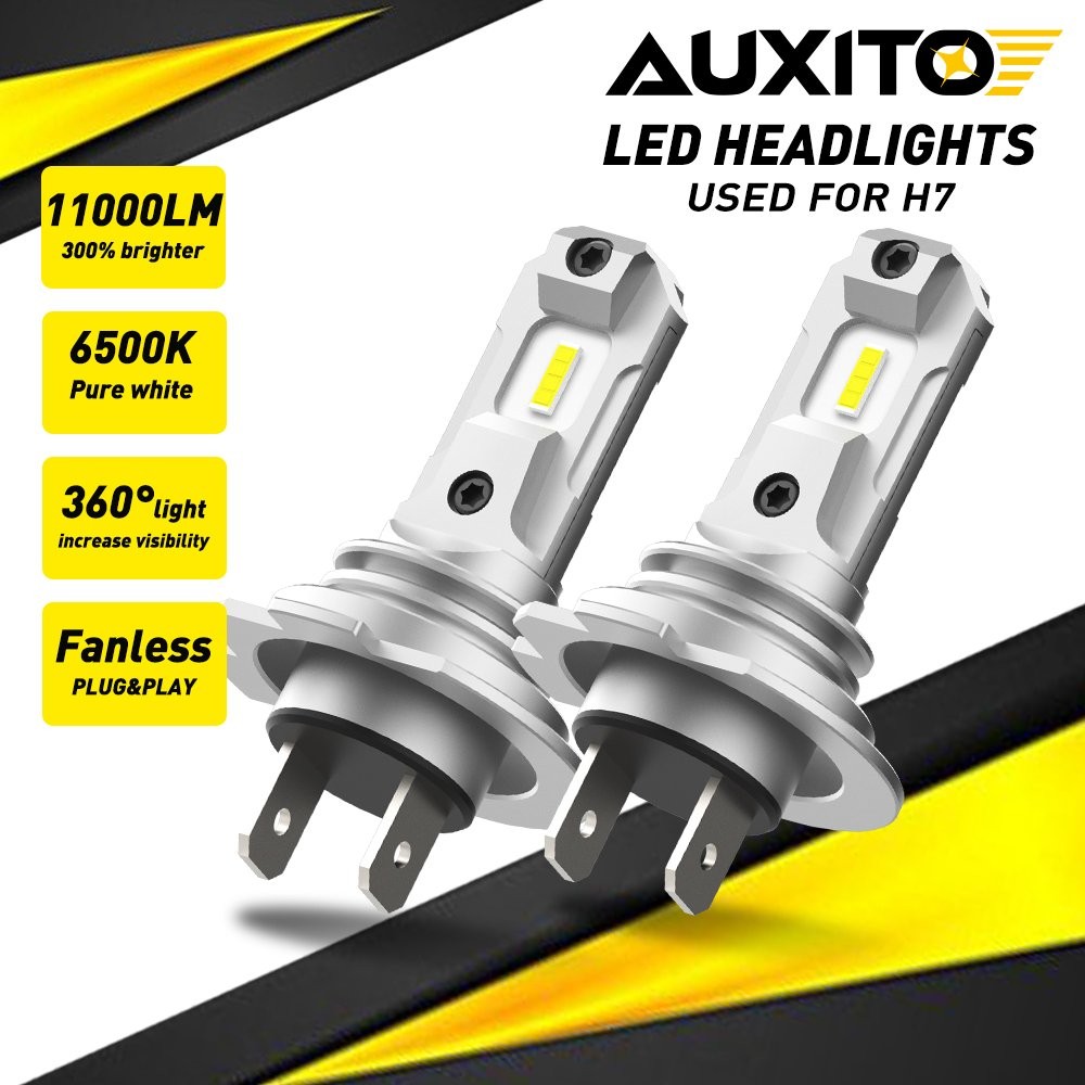 2* AUXITO H7 LED Headlight Bulbs Conversion Kit High / Low Beam 6500K GFplus 55W