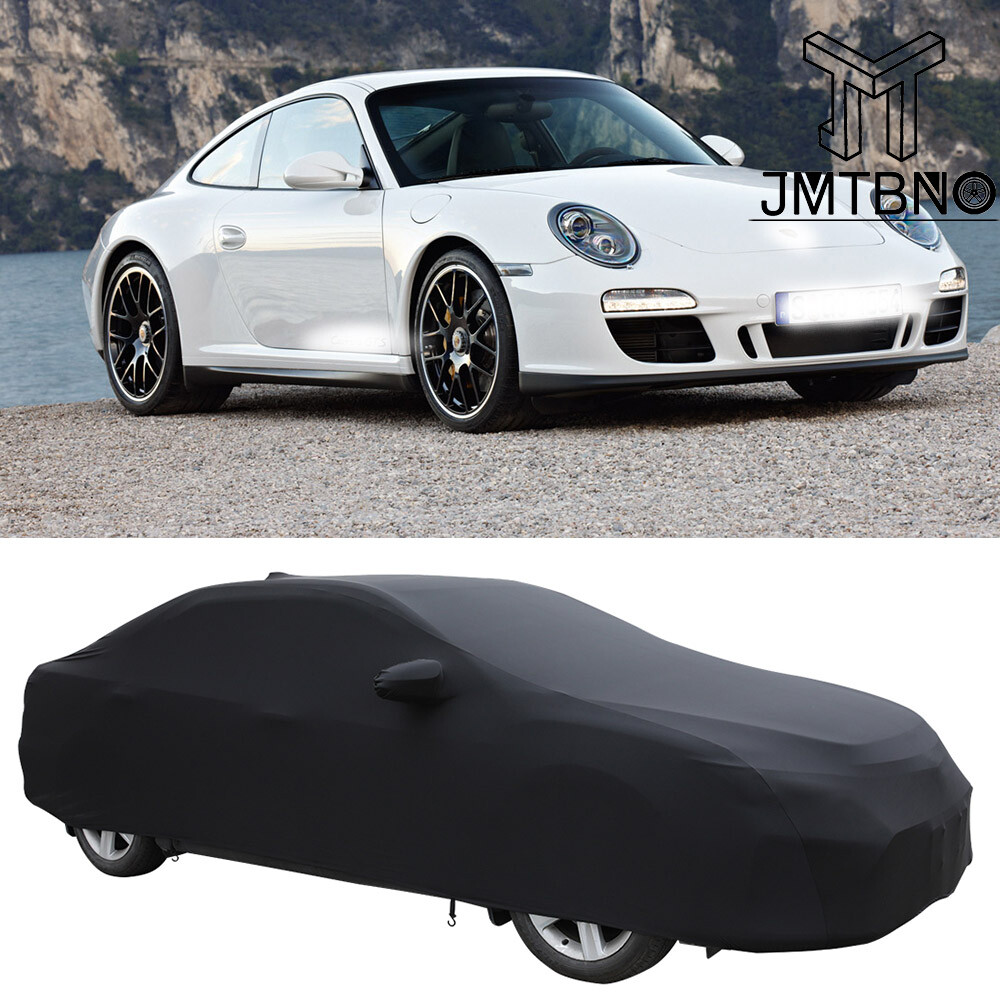 For Porsche 911 Carrera GTS Black Indoor w/Bag Stretch Stretch Car Full Cover US