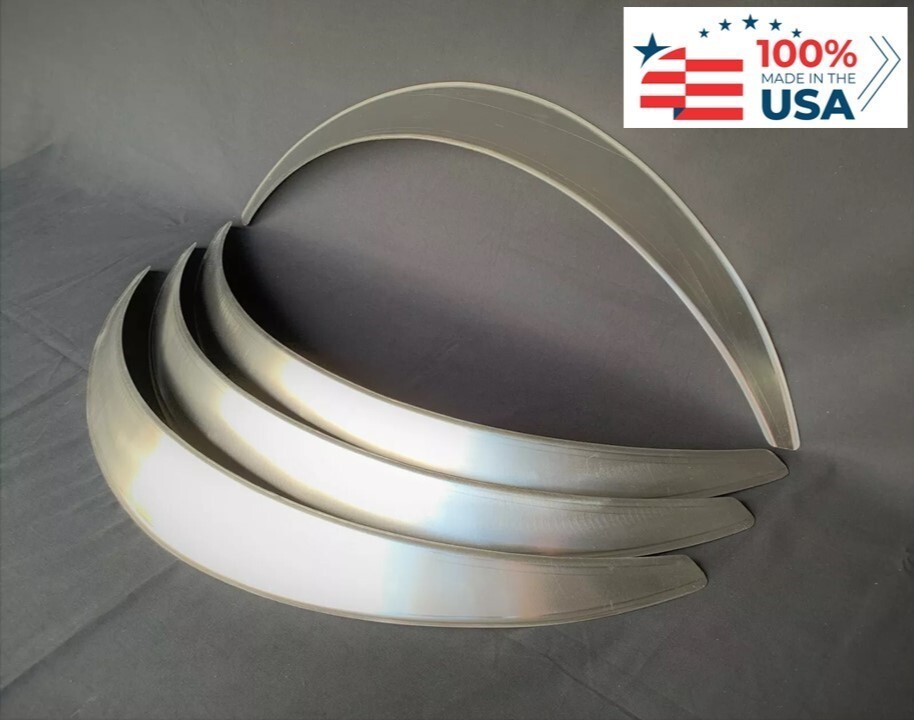 Universal Metal Fender Flares Style 1: 2″ Wide, 4-piece set (hand-made)
