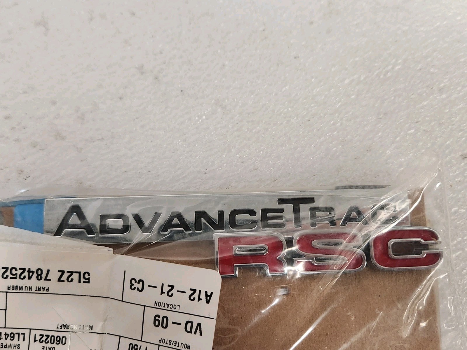 NEW OEM Ford Expedtion Explorer Rear Chrome “ADVANCE TRAC RSC” NAMEPLATE Emblem