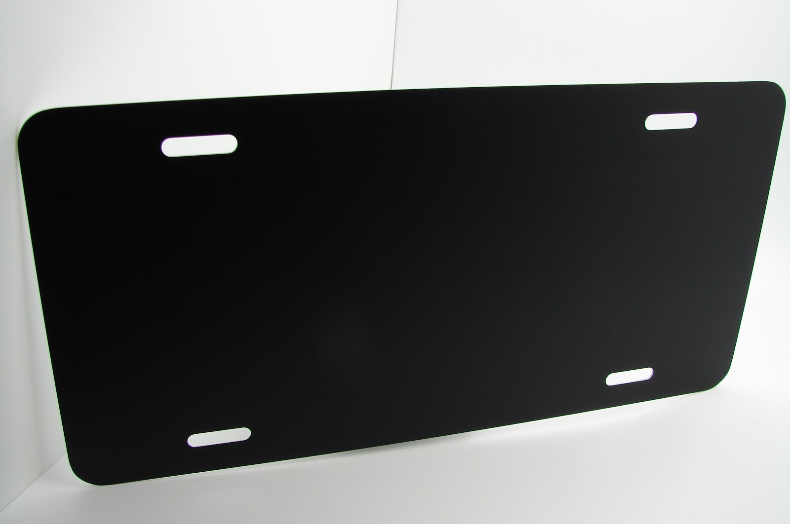 CUSTOM BLANK MATTE BLACK METAL CAR LICENSE PLATE, BLACK SATIN MATTE FINISH