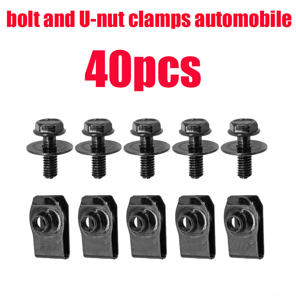 Car Body Bolts & U-nut Clips M6 Splash Shield Retainer Fastener Rivet Screws