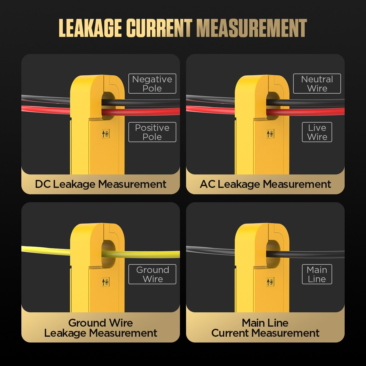 Digital Car Clamp Meter AC DC Current Leakage Tester Ammeter Auto Range Handheld