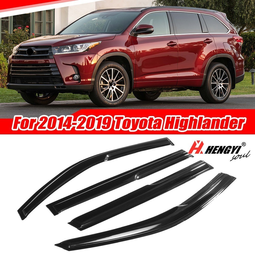 For 2014-2019 2018 Toyota Highlander JDM Mugen Style Vent Deflector Window Visor