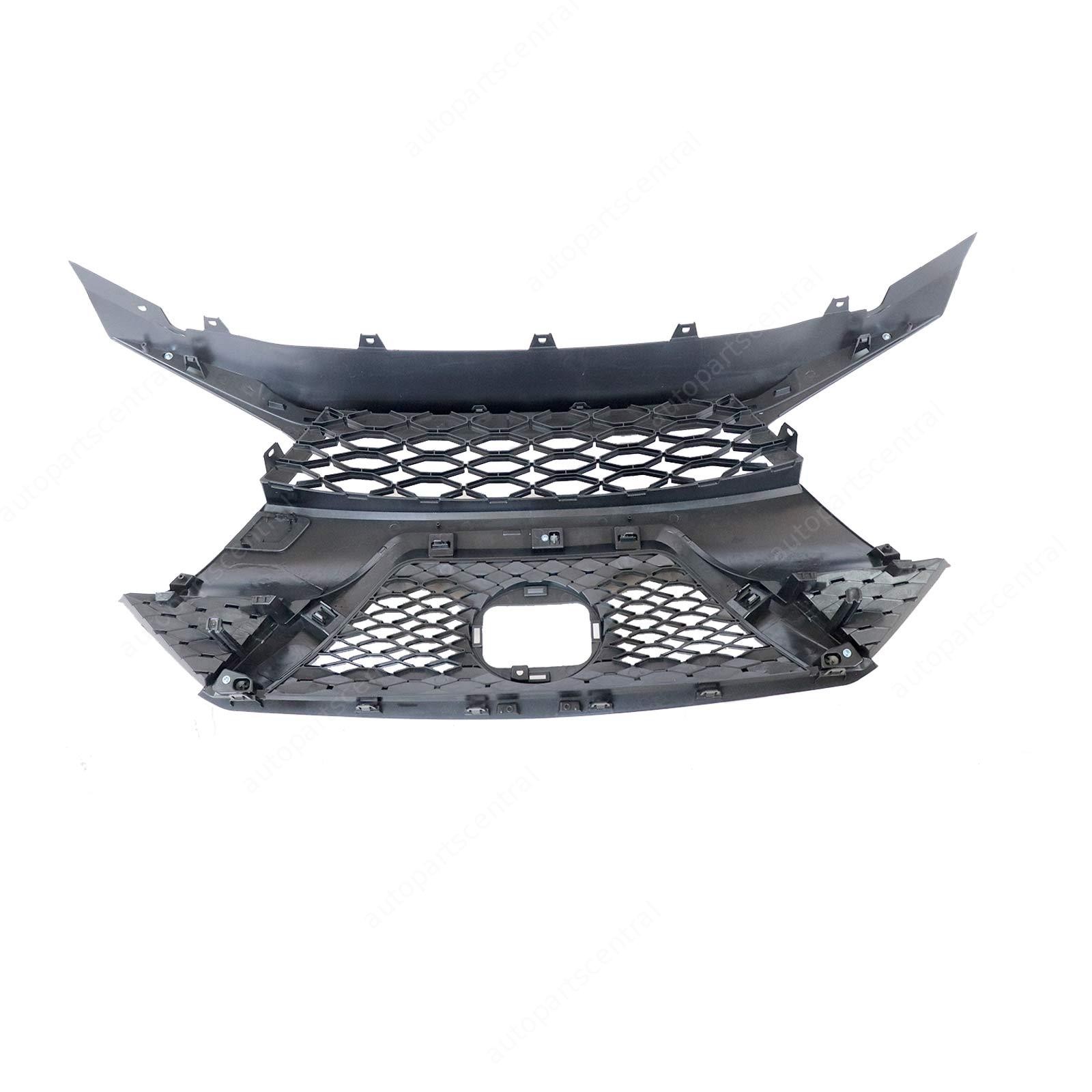 Front Upper Grille Without Camera Hole Fit 2019-2021 Nissan Maxima Gloss Black