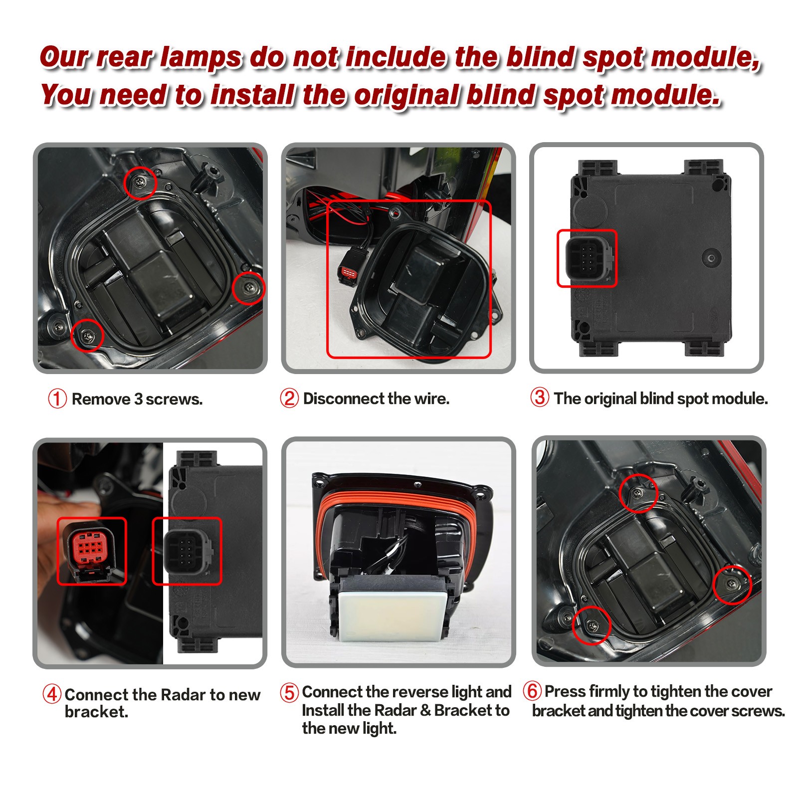 Halogen Upgrade LED Tail Lights For 2021-25 Ford F-150 Left+Right W/O Blind Spot