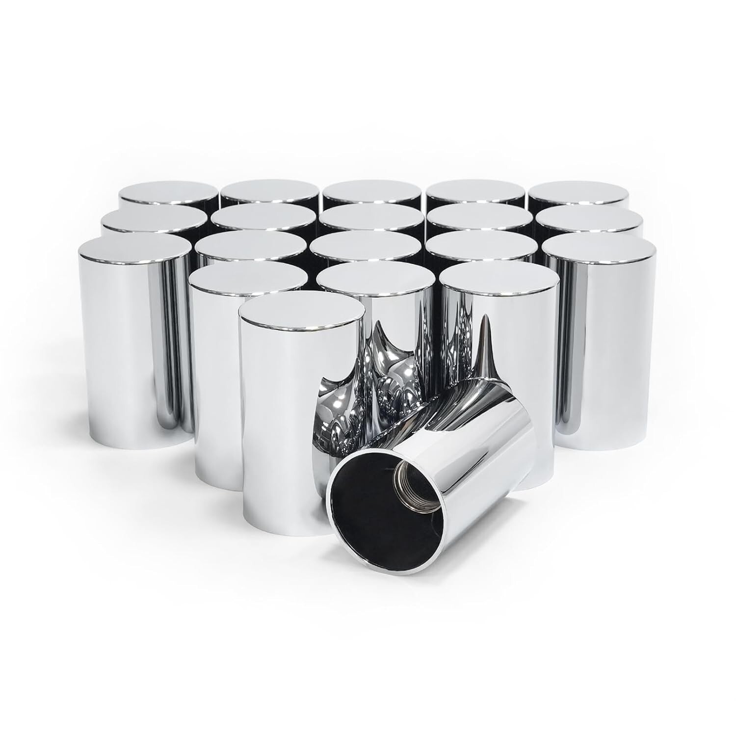 20 Pcs ABS Lug Nut Covers 33mm*3-1/2″ Thread On Flat Top Cylinder Nut Cover Caps