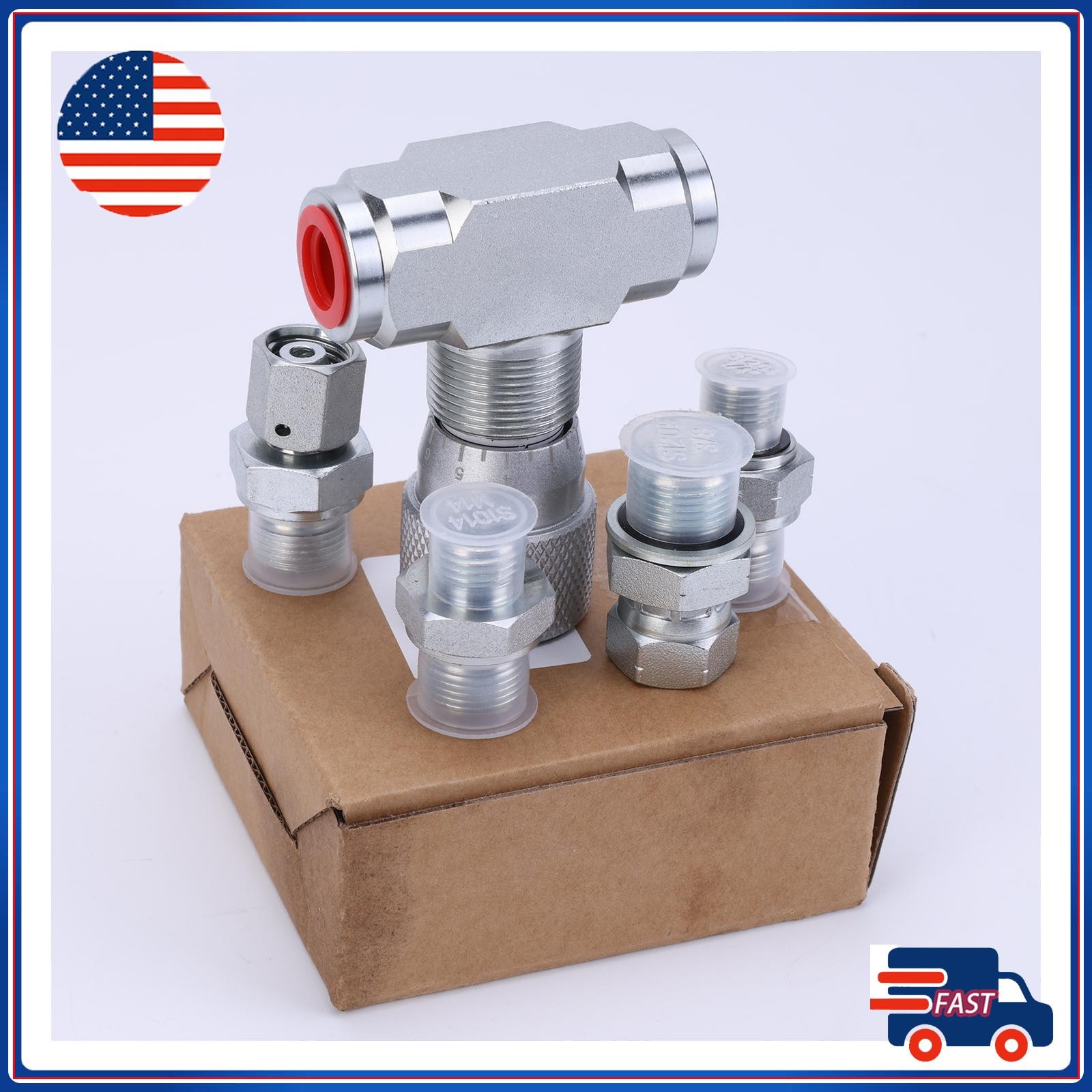 For Fluids Gases 3/8″ Hydraulic Flow Control Two-way Joint NPT Carbon Steel