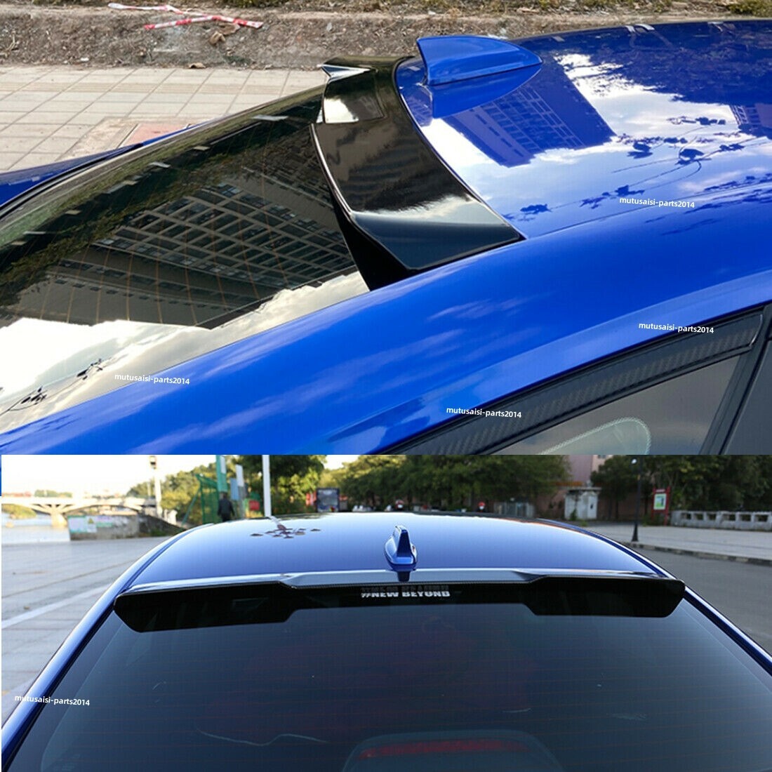 Fits 09-16 AUDI A4 B8 B8.5 S4 Gloss Black RS Style Rear Window Roof Spoiler Wing