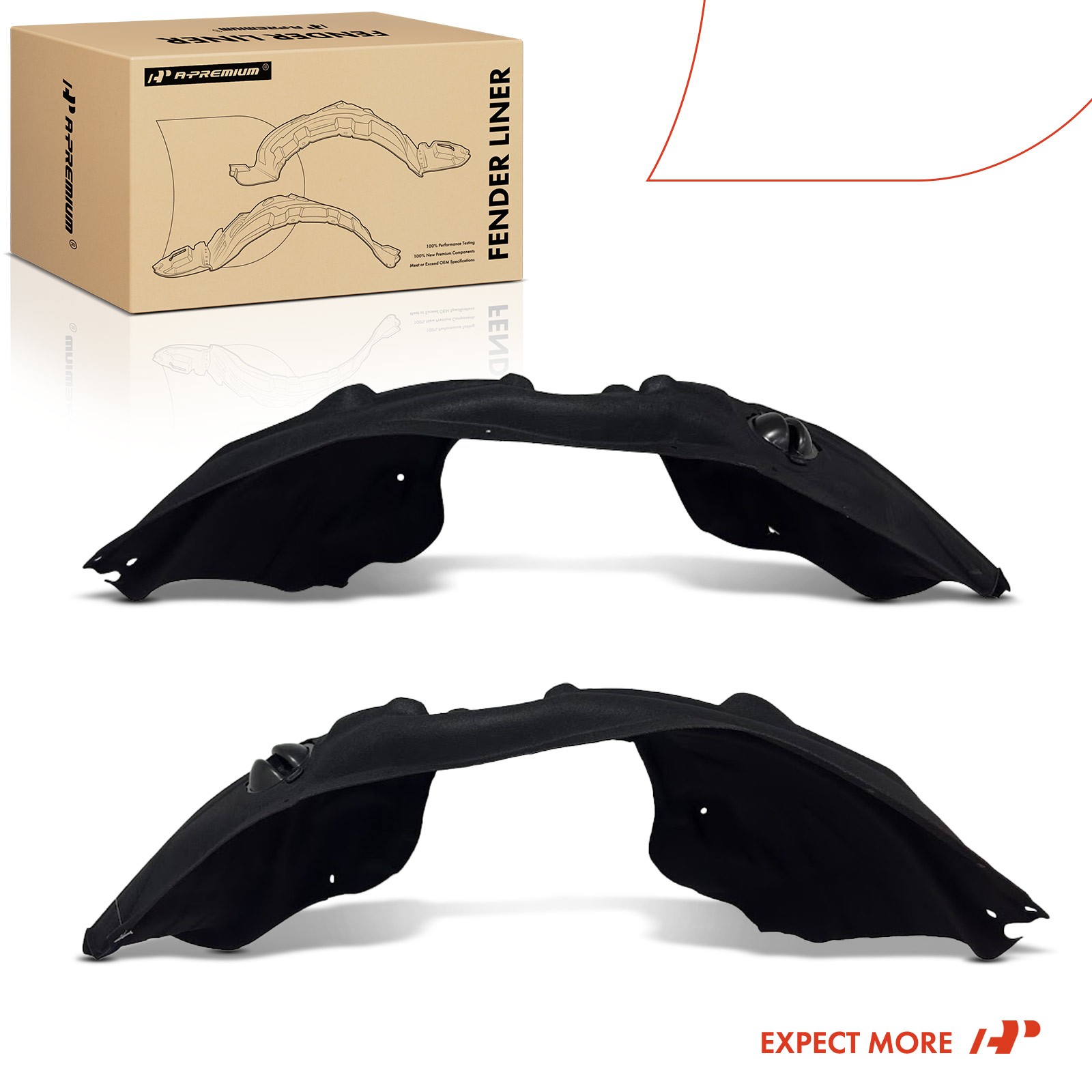 A-Premium 2x Front Inner Fender Liners Splash Shield for Jeep WK2 Grand Cherokee