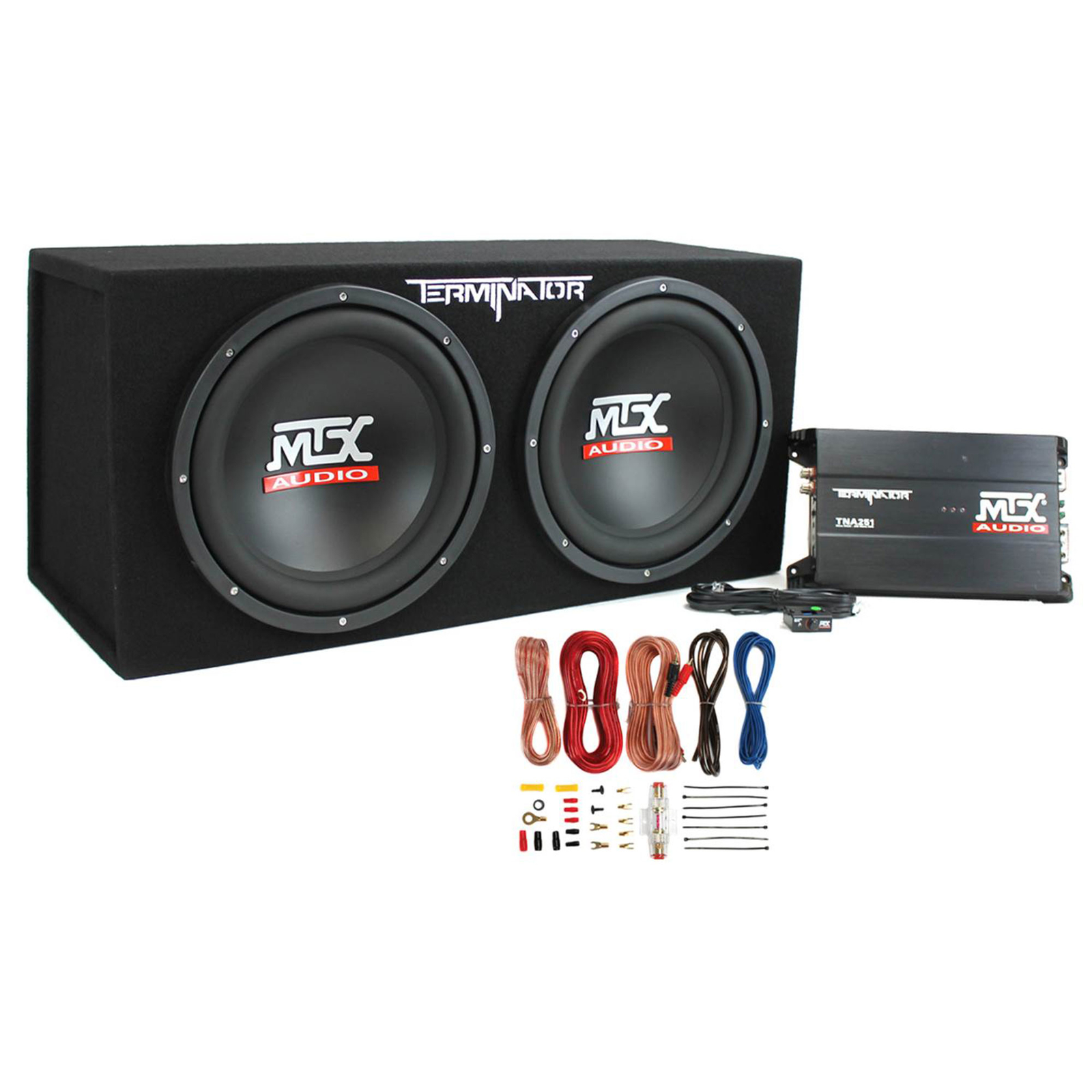MTX 12″ 1200W Dual Loaded Car Subwoofer Audio, Sub Box, Amplifier & Amp Kit