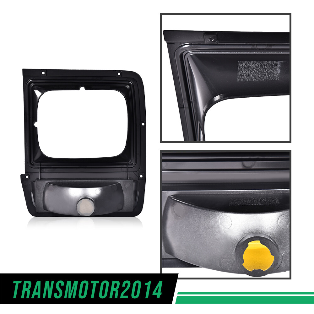 Fit For Dodge Pickup Truck Headlight Headlamp Bezel Pair w/ Corner Parking Light
