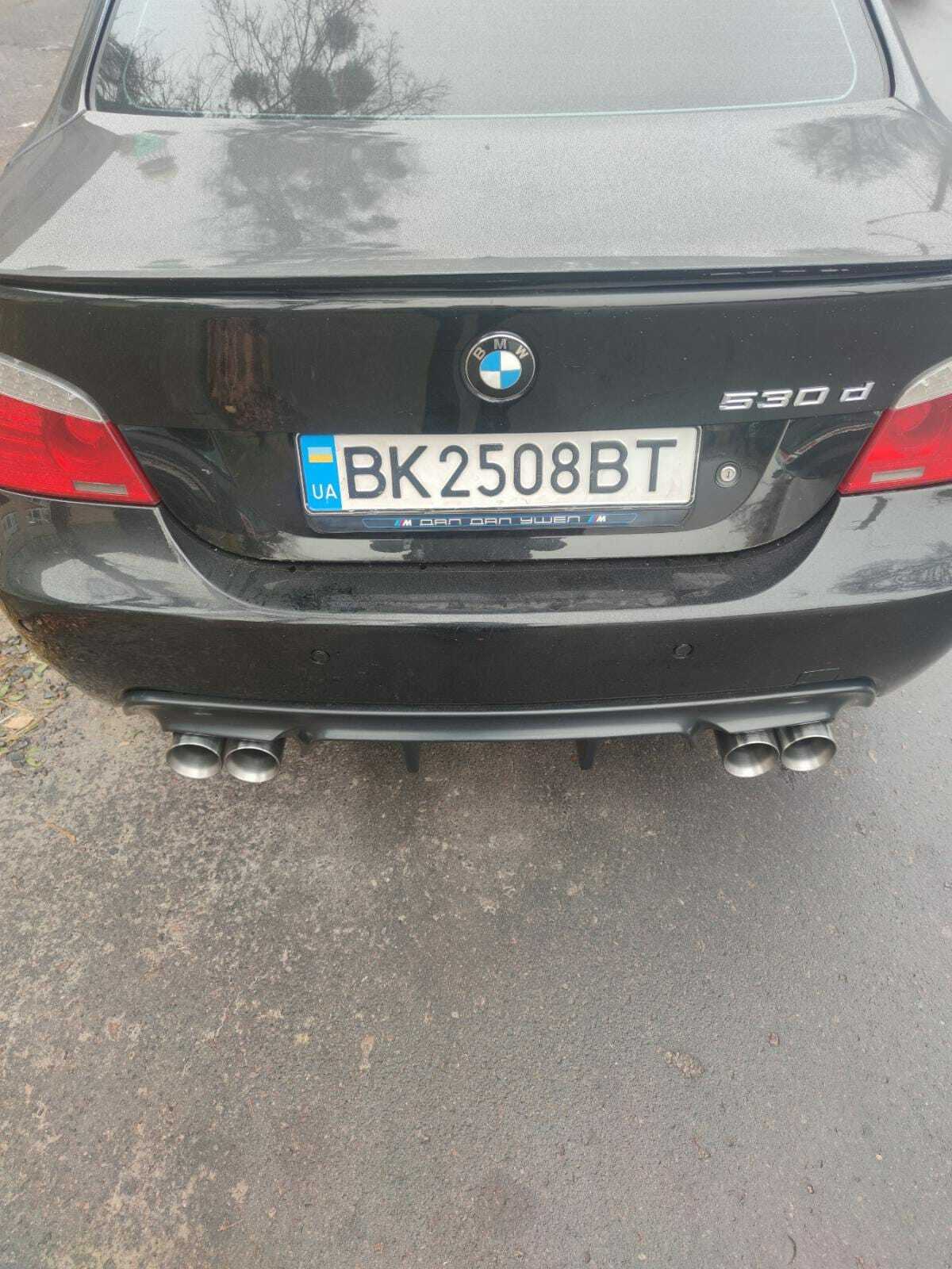 BMW E60 E61 REAR Diffuser with removable right cover for mtech sport ABSplastic