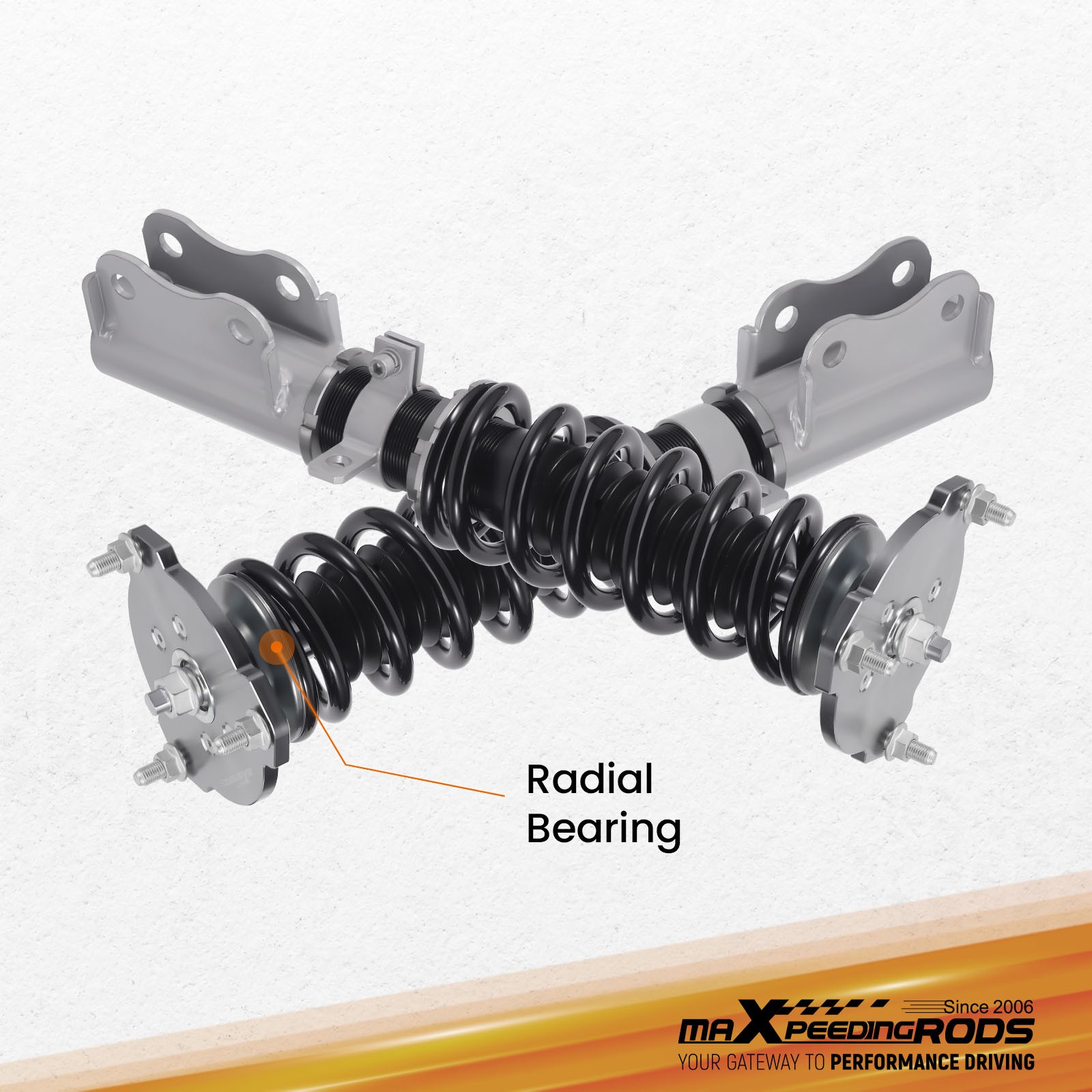 Maxpeedingrods Adjustable Coilovers Lowering Coils for Chevrolet Impala 2000-11