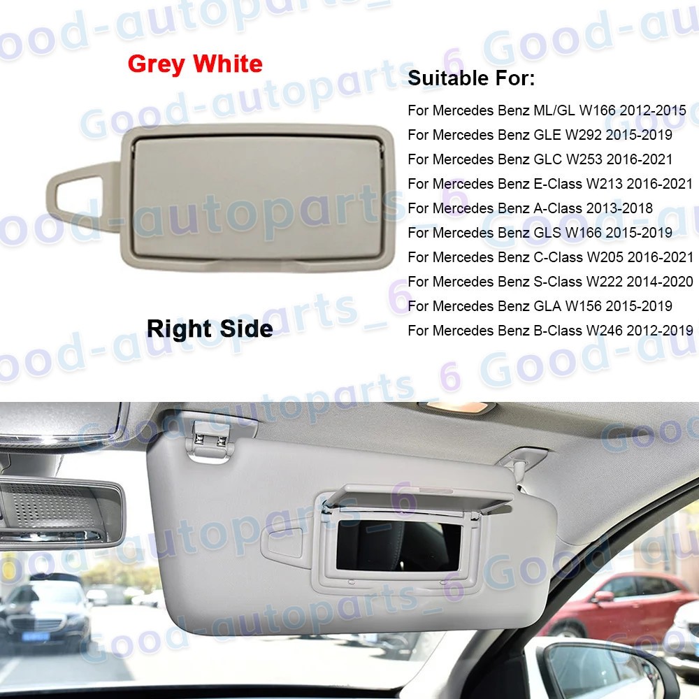 Sun Shade Visor Makeup Cosmetic Mirror Cover For Benz A B C E S GLA GLC Class