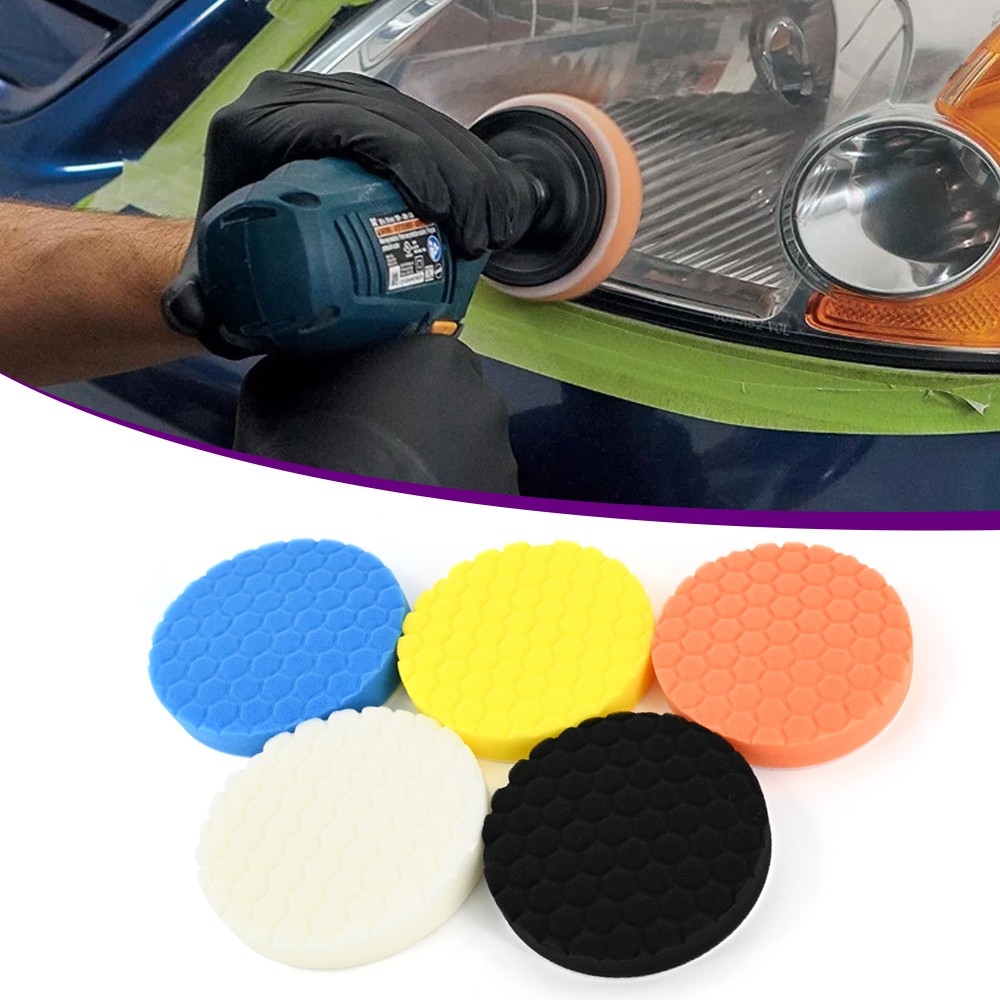6″ Foam Polishing Pad Kit Car Buffer Waxing Buffing Wheel Compound Polisher Set