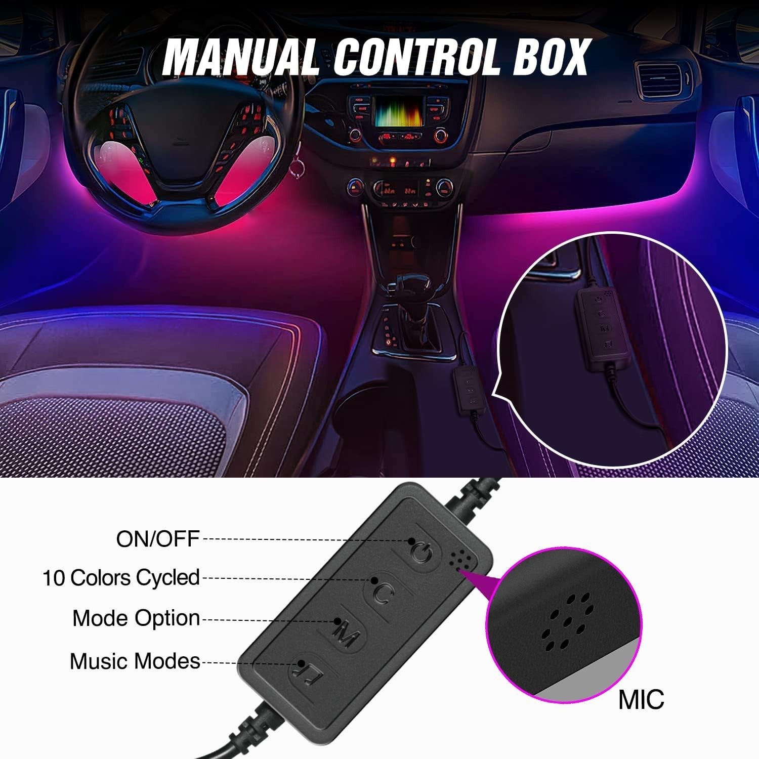 Tira de luces LED USB para interiores de 72 LED, Dream Color RGB-IC, 12 V CC NEW