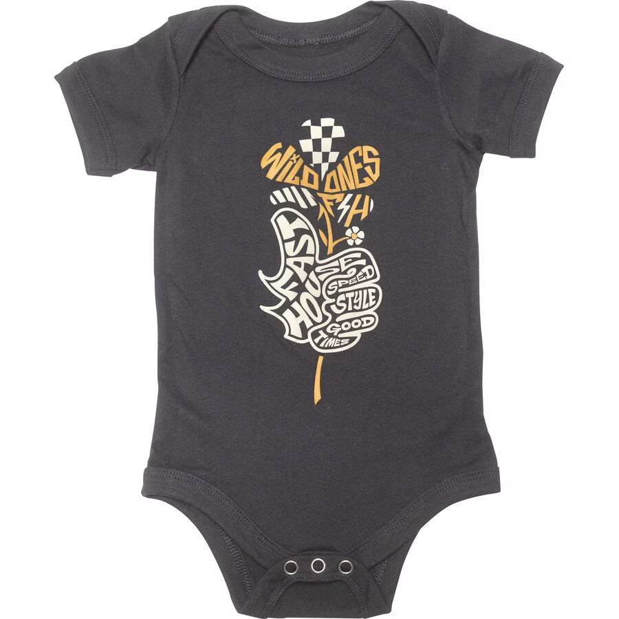 Fasthouse Infant Garden Party Romper – Black, 3-6 Months 199006-00-14