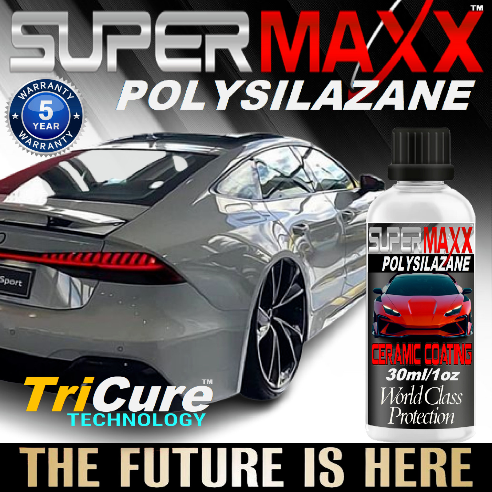 CERAMIC CAR COATING “5 YEAR SCRATCH RESISTANT” ADVANCED PROTECTION PAINT SEALANT