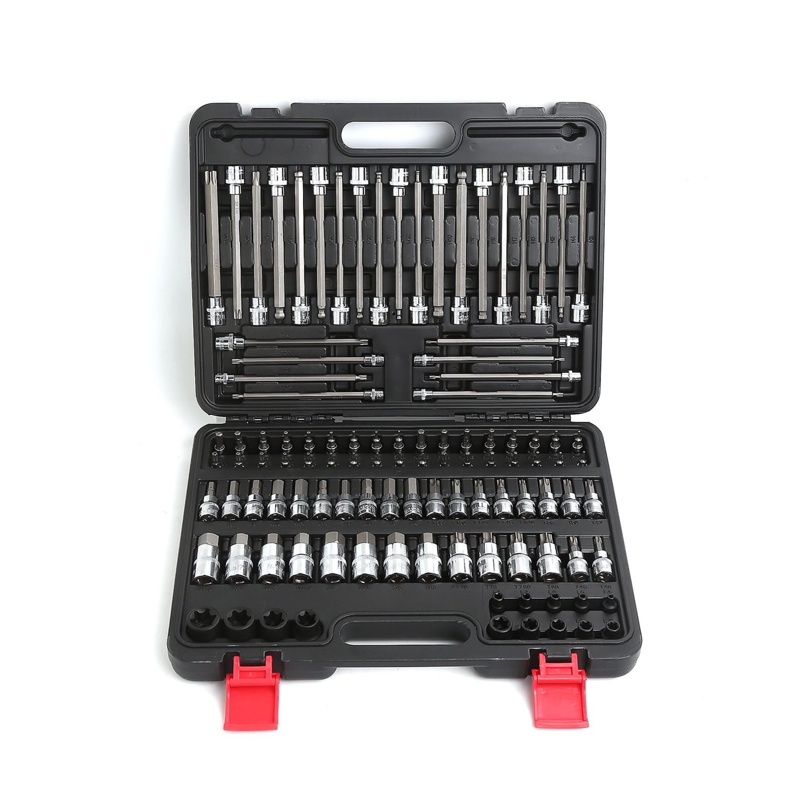 107pcs Master SAE Metric Hex And Torx Bit Long Socket Tool Set