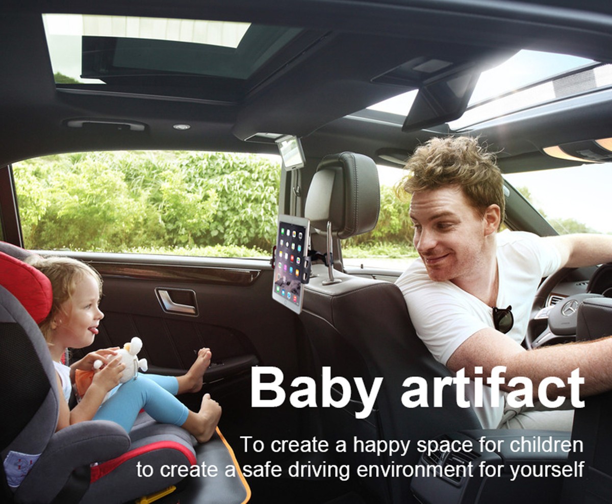 360° Adjustable Car Headrest Backseat Tablet Mount Holder for Apple iPad 2 3 4