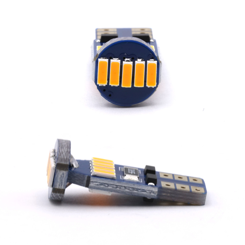 2X 30 Watts T10/192 4014 Chip LED High Power Amber/Yellow Interior Light Bulbs